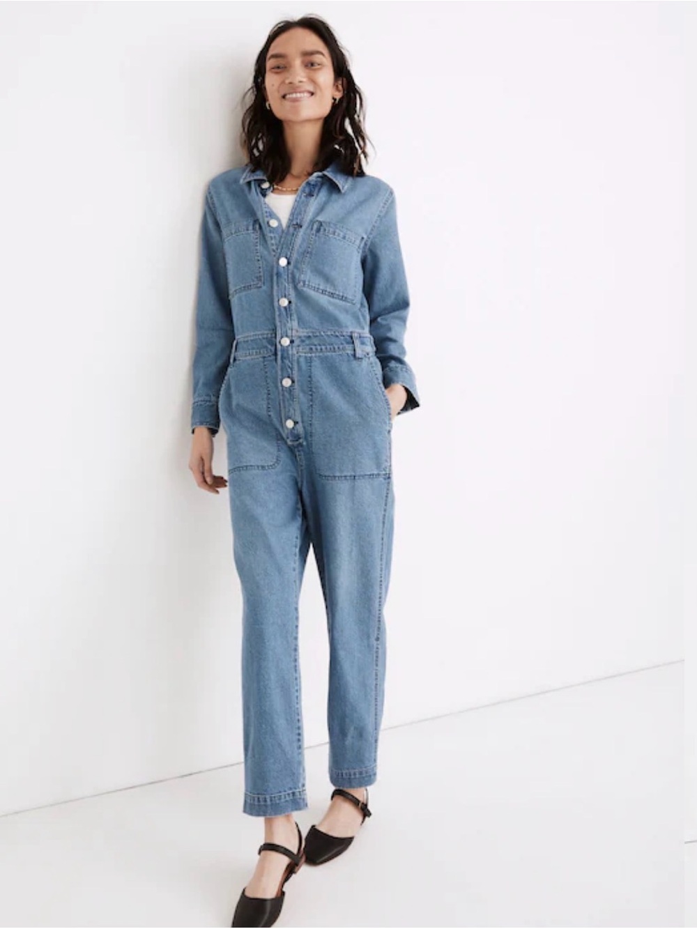 Madewell
Denim Relaxed Coverall Jumpsuit in Glenroy Wash Petite Small